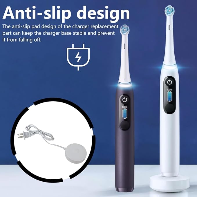 Upgrade Magnetic Charger Replacement for O RAL-B iO Series 7/8/9 Electric Toothbrush, Magnetic Charging Base Compatible for O -RAL-B Electric Toothbrush Series (White) by GruDawu