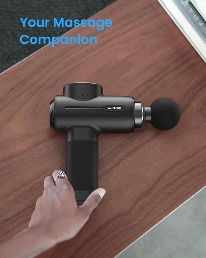 RENPHO Massage Gun Deep Tissue FSA Eligible, Valentines Birthday Gifts for Women Men, HSA Portable Percussion Muscle Massager with Bluetooth, Handheld Device for Back and Neck, Carry Case