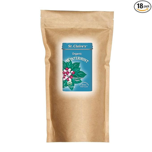 St. Claire's Organic Breath Mints (Wintermint, 27 Ounce Refill Bag, over 800 pieces) | Gluten-Free, Vegan, GMO-Free, Plant-based, Allergen-Free | Made in our Allergen-Free facility