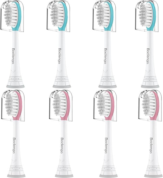 Kids Replacement Toothbrush Heads for Philips Sonicare Kids Replacement Heads, Soft Standard Brush Head for 7-12 Child,for Phillips Sonic Care Electric Small Brush HX6032/94,HX6320,4 Blue+4 Pink