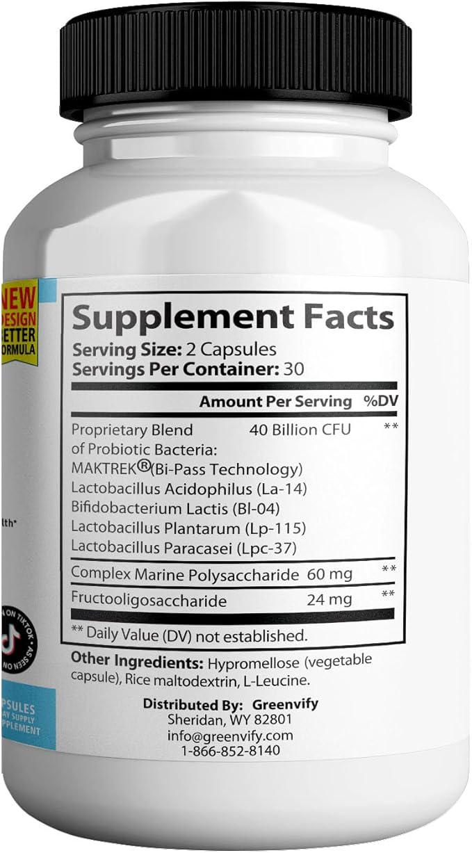 DentimPure Max Extra Strength Probiotic Supplement with 40 Billion CFU – Supports Teeth, Gums, Ear, Nose, Throat & Digestive Health – 60 Capsules (3)