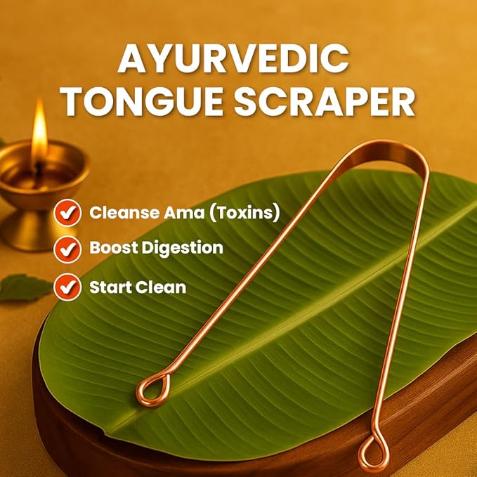 Copper Tongue Scraper - Metal Oral Hygiene Tool for Kids, Reusable Mouth Scraper & Cleaner, Premium Copper Design, Fresher Breath & Debris Removal, Travel-Friendly, USA-Based Seller - 4-PACK