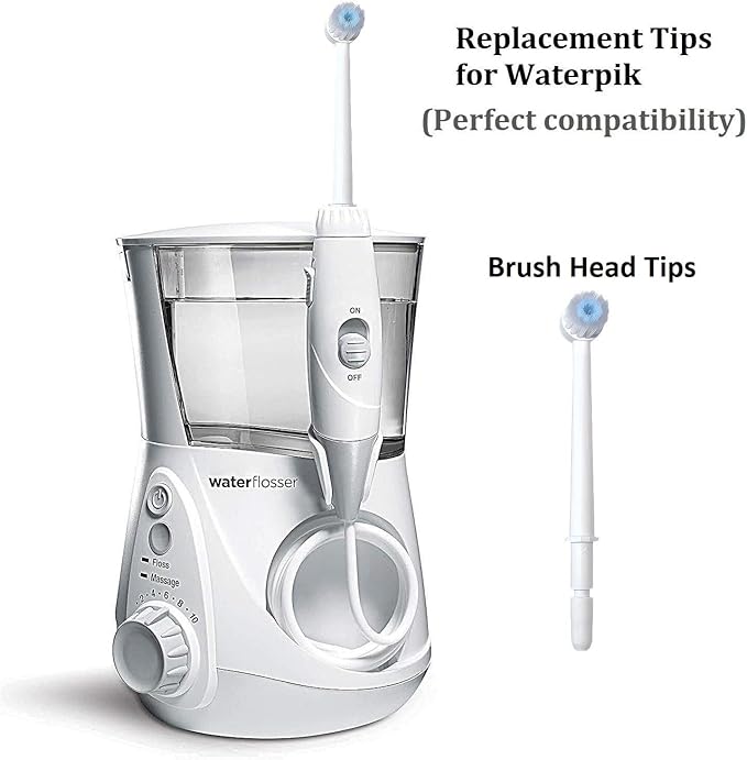Replacement Toothbrush Heads for Waterpik Water Flossers, Replacement Picks Compatible with Waterpik, 3Pcs Replacement Heads for Water Pick flosser.(Assorted Brushhead, Random Delivery)