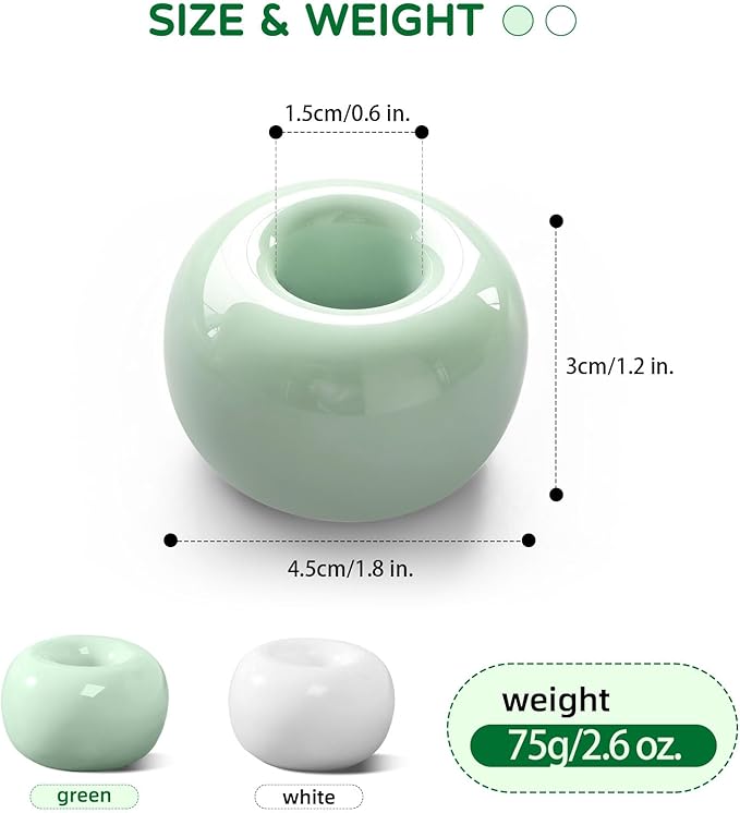 2Pcs Ceramic Toothbrush Holders for Bathrooms Countertop Toothbrush Holder Makeup Brush Holder Pen Holder Razor Holder Tooth Brush Holder Toothbrush Stand Bathroom Accessories