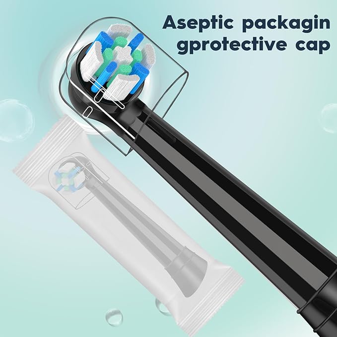iO Replacement Heads Compatible with Oral B iO 3 4 5 6 7 8 9 10 Series Electric Toothbrush,IO Toothbrush Heads Compatible with Oral B iO,Medium-Hard bristles Care for Your Teeth,10pcs,Black