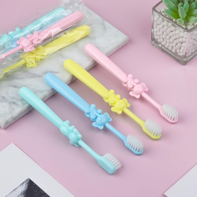 20 pcs Disposable Kids Toothbrushes Bulk Individually Wrapped,Kids Toothbrush for Age 2+ Toddler Children Toothbrush Set Soft Bristles Boys Girls Toothbrush