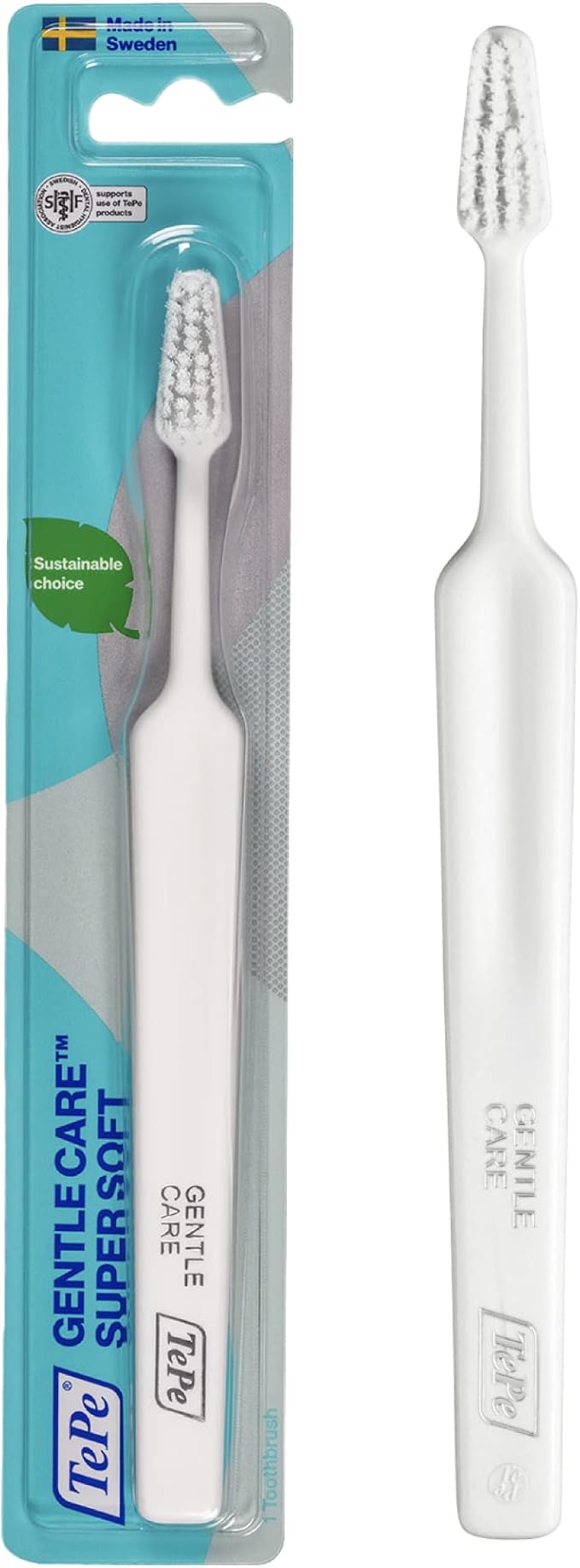 TePe Gentle Care Soft Toothbrush, Adult Post-Surgery Toothbrush for Sensitive Teeth and Gums