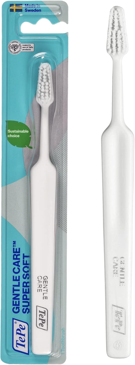 TePe Gentle Care Soft Toothbrush, Adult Post-Surgery Toothbrush for Sensitive Teeth and Gums