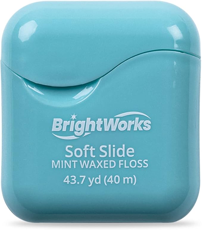BrightWorks Soft Slide Dental Floss, for Tight Spaces and Extra Comfort, 43.7 Yards (Pack of 4)