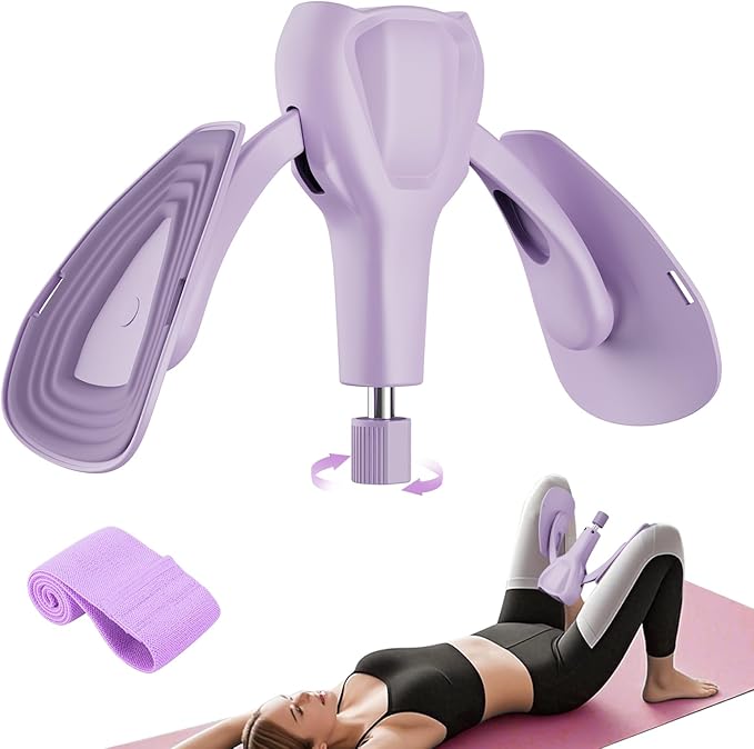 Upgraded Inner Thigh Exerciser, Kegel Exerciser, Adjustable Pelvic Floor Muscle Strengthening Exercise Devices, Hip Pelvic Trainer for Postpartum Recovery, Thigh Toner Workout Equipment