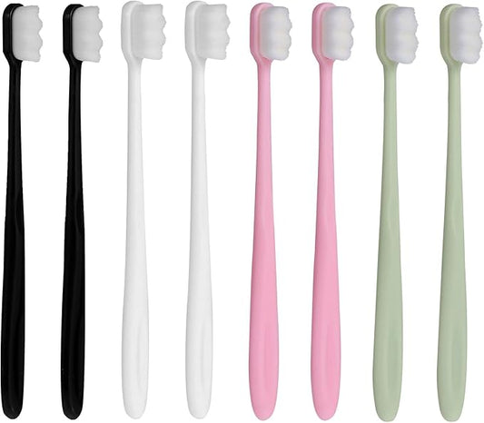8pcs Ultra-Soft Manual Toothbrush for Sensitive Gums Oral Care Puerpera Toothbrush with Micro-Nano Bristles Deep Cleaning for Pregnant Women Adults and Elderly