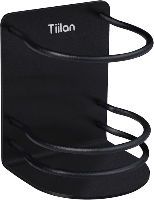 Toothbrush Holder Wall Mounted, Bathroom Storage Stand for Razor, Toothpaste - Self Adhesive, Stainless Steel, Black
