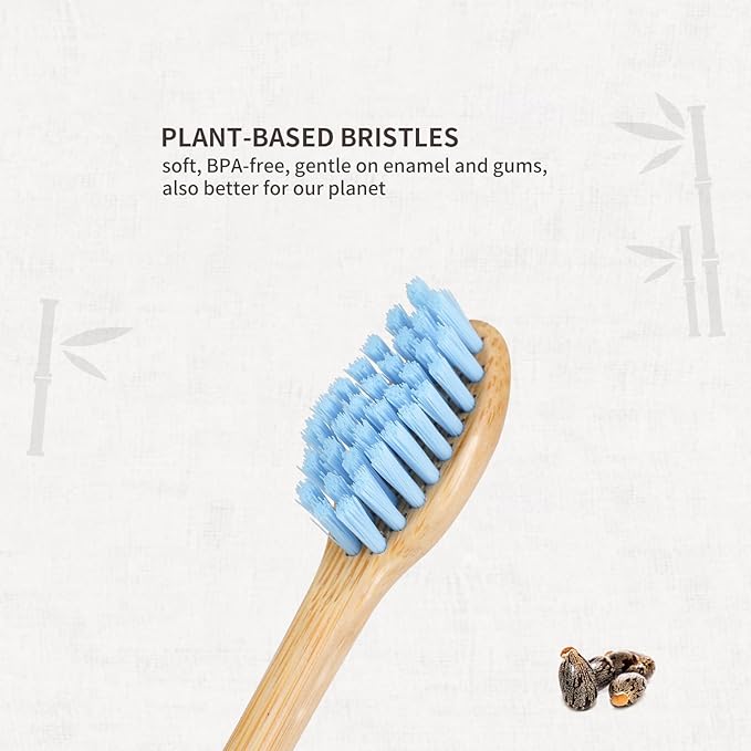 Bamboo Electric Toothbrush Heads, Plant-Based Soft Bristles Electric Toothbrush Replacement Heads, Compatible with Philips Sonicare (Mix and Match 3 Colors…)