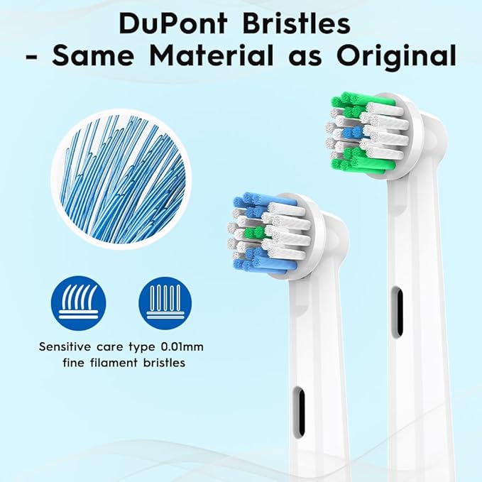 Replacement Toothbrush Heads Compatible with Oral B Pro 1000 Electric Toothbrush,Replacement Brush Heads Refill for Genius X,Smart 1500,Pro 5000,16 Count