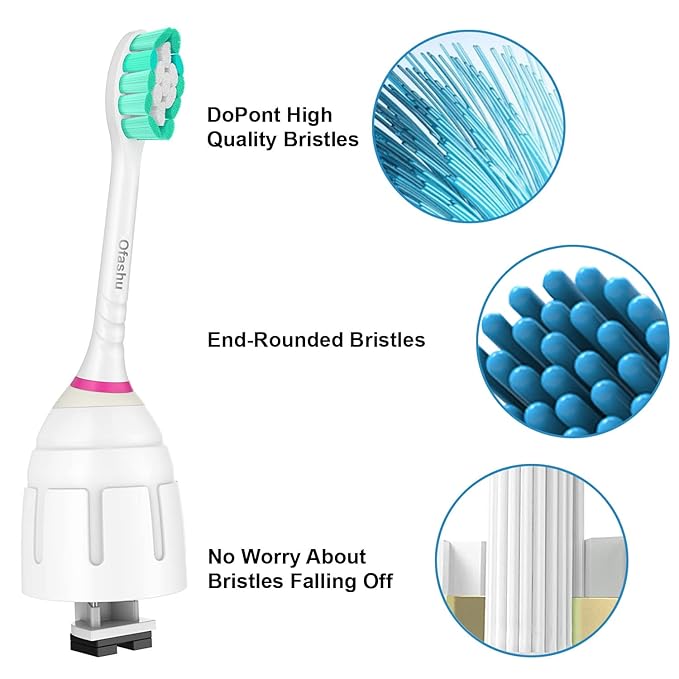 Replacement Toothbrush Brush Heads for Philips Sonicare E Series Essence Elite Xtreme Advance CleanCare All Screw On Electric Toothbrush 7022/66, 6 Pack