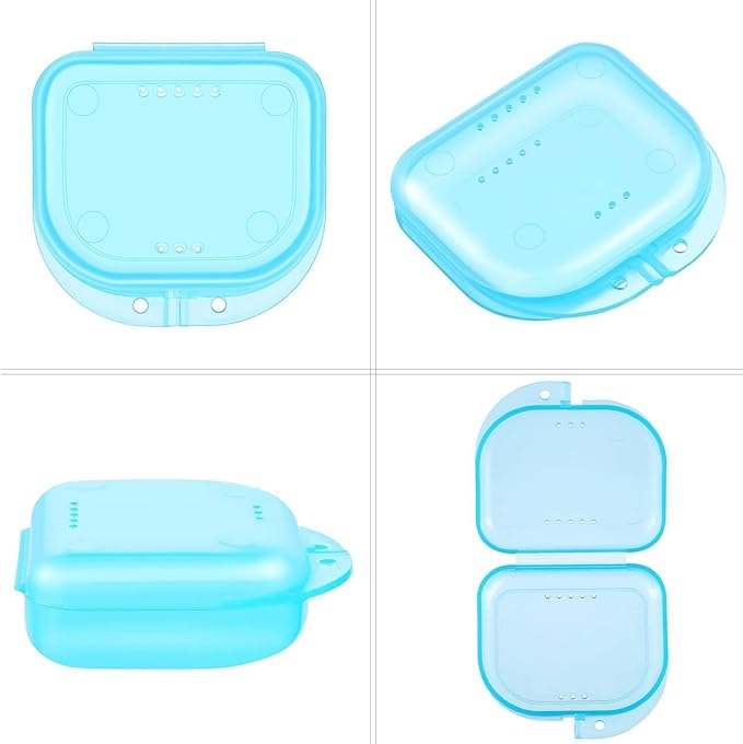 Kids Night Guard for Teeth Grinding, Small Size, 4 Pack Moldable Night Guard for Clenching Teeth | Comfortable Nighttime Protection Guard | Including Hygiene Case and Gel Ice Pack
