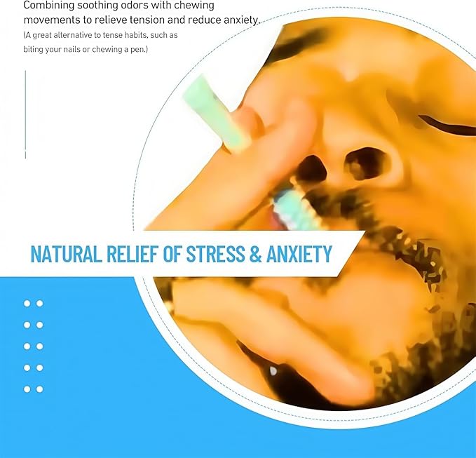 Chewable Breath Sticks containing Essential Oils,chewable Breather Quit Smoking，Stop Smoking Aids Work, Can Taken Anywhere Focus Clear Respiratory