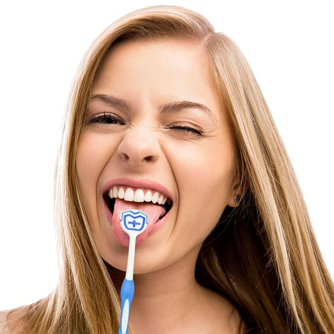 Tongue Brush, Tongue Scraper, Tongue Cleaner, Tongue Scraper Brush, Tongue Cleaner Brush, Tongue Brushes Helps Fight Bad Breath, 3 Tongue Scrapers, 3 Pack (Black & Blue & Green)
