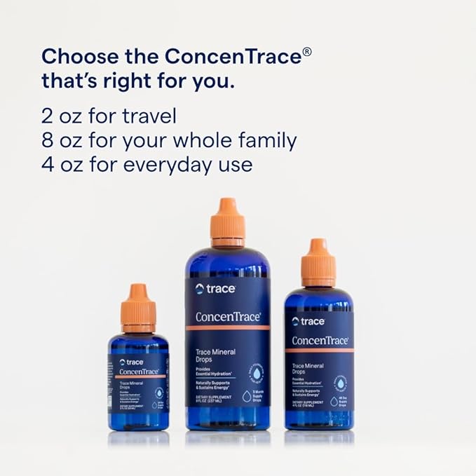 Trace Minerals ConcenTrace Trace Mineral Drops | Supports Energy, Digestion, Bone Health & Hydration, 70+ Ionic Trace Minerals w/ Magnesium, Chloride & Potassium | Keto, Vegan & Non-GMO | 288 Serving