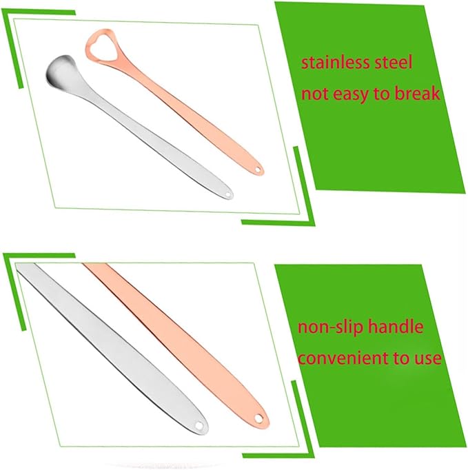 tooloflife 3 Packs Tongue Scraper Kit Stainless Steel Tongue Cleaner Tongue Brush for Reduce Bad Breath and Fresh Breath (Rose Gold)