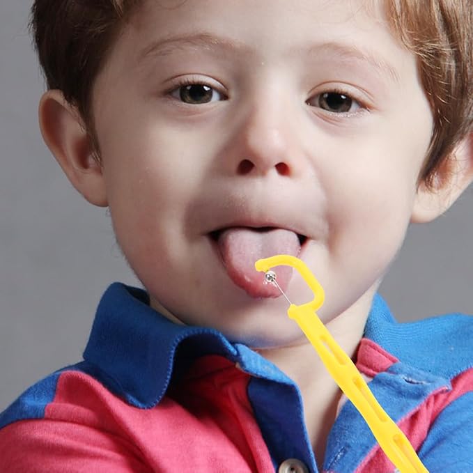 4Pcs Kids Tongue Exerciser Tongue Tip Muscle Trainer Tool Oral Muscle Exercise Tool Tongue Tip Lateralization Elevation Devic Tongue Thrust Corrector for Improve Pronunciation Stiff Clear Speech