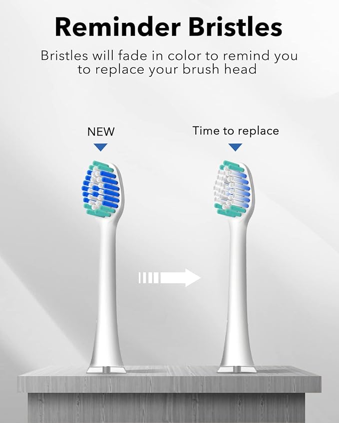 MySmile Electric Toothbrush for Adults, Rechargeable Sonic Electronic Toothbrush with 6 Brush Heads and Travel Case, 2 Mins 5 Modes Smart Timer, 48000VPM (White)