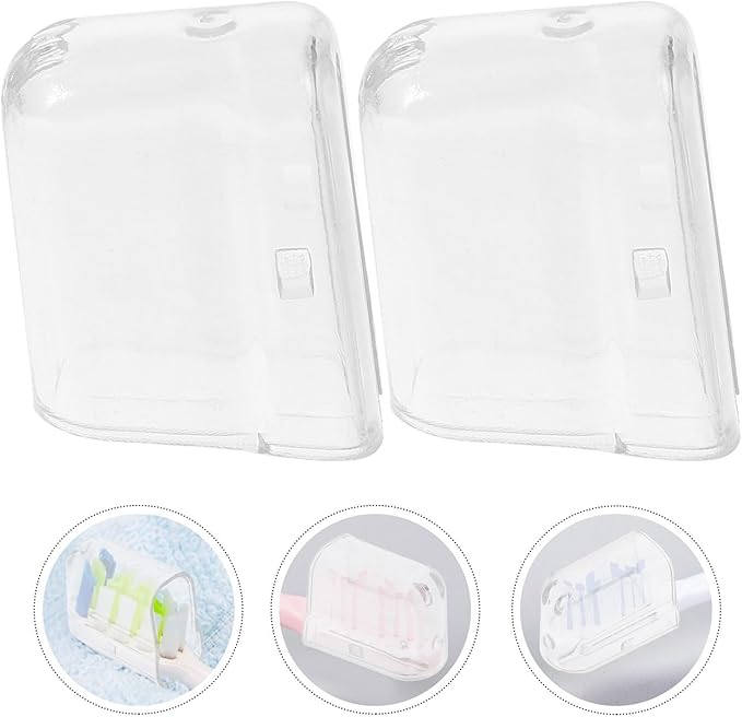 20Pcs Toothbrush Covers for Manual and Electric Toothbrush Heads, Dustproof Protective Caps, Portable Travel Case for Home and Outdoor Use