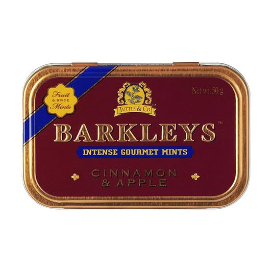 Barkleys Gourmet Cinnamon & Apple Breath Mints - For Party, After Dinner, Wedding, Every Day Use-Vegan Cinnamon Mints In Reusable Travel Tins, 1 Pack - 50 Count Each