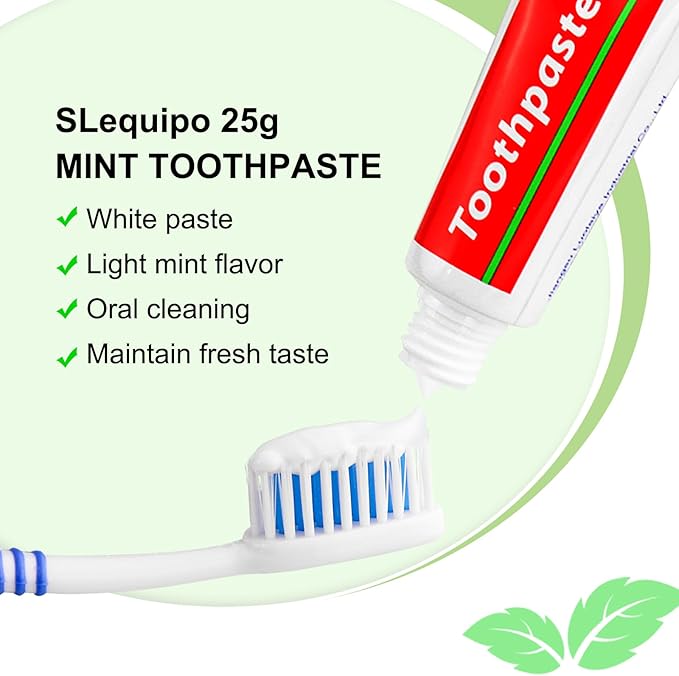 500 pcs Travel Size Toothpaste Bulk, 0.88oz/25 Grams Small 4x1.4 inches Mint Mini Disposable Toothpaste Travel Size Bulk for Hotel,Guests,Homeless,Charity