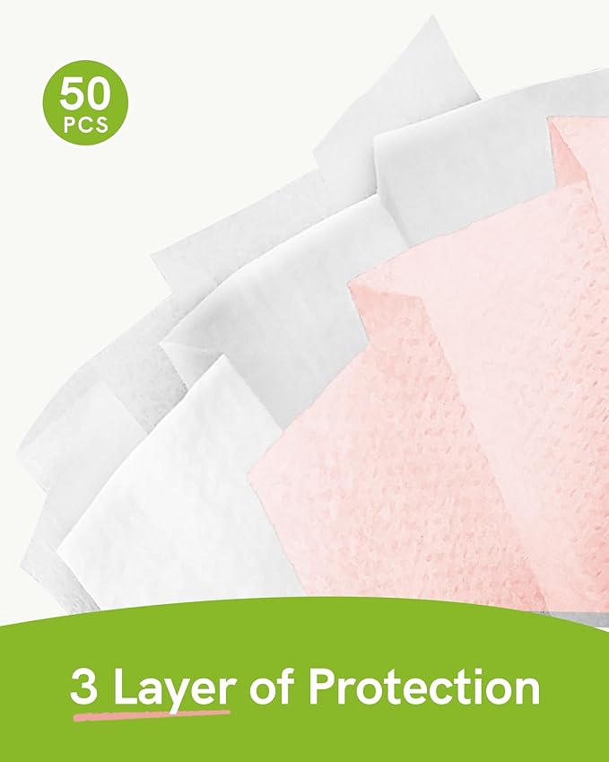 FriCARE Disposable Face Masks, 3-Ply ASTM Level 3 Medical Grade, FSA/HSA Eligible, Breathable & Comfortable for Allergy/Sun Protection, 50 Pack Pink