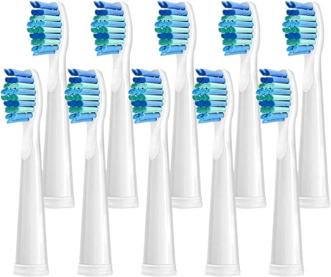 5/10 Pcs Replacement Brush Heads, Compatibility for Seago ，Fairywill Electric Toothbrush Head Refill Tooth Clean(10pcs White)