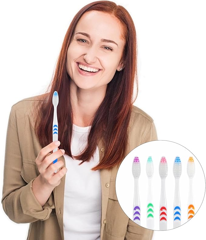 30pcs Disposable Soft Bristled Toothbrushes Portable Travel Tooth Cleaning Accessories Bulk Pack for Business Trips and Hotel Use