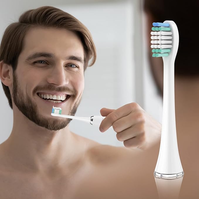 Replacement Toothbrush Heads for AquaSonic Black Series, Vibe Series, Black Series Pro,and for Duo Pro Electric Toothbrush White, Pack of 10