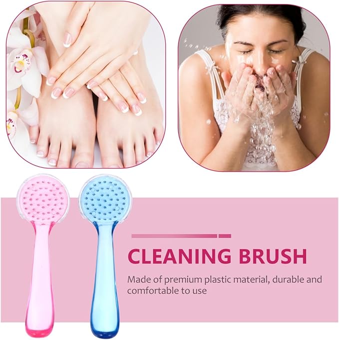 NOLITOY 10pcs Facial Cleansing Brush, Soft Bristle Exfoliator Wash Scrubbers for Skin Care Makeup Removal