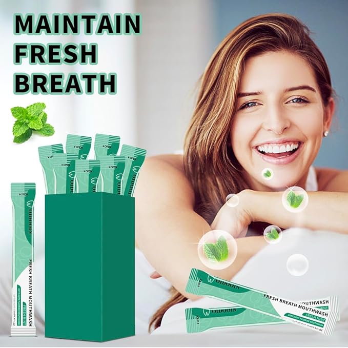 Travel Size Mouthwash Individual Mini Mouthwash for Fresh Breath,for After Meals, Hotels Portable Travel Mouth wash, Bulk Packets 0.4 Fl Oz(Pack of 40)