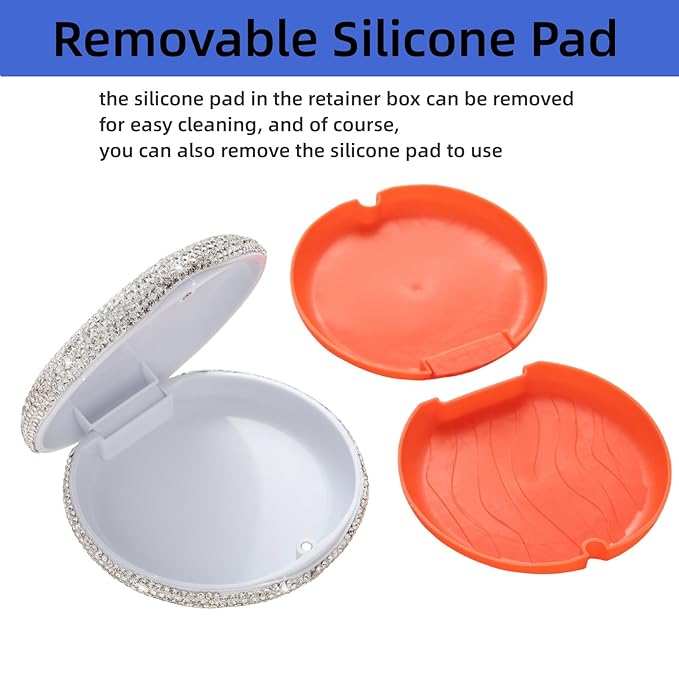 Retainer Case Cute Mouse Guard Case Slim Aligner Case Compatible with Invisalign Bling Night Guard Case Orthodontic Retainer Box Magnetic Denture Holder (Colorful)