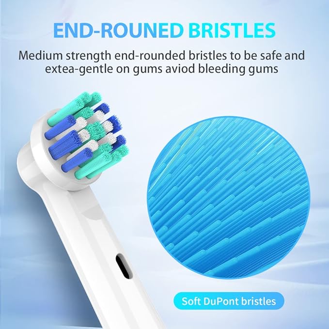 Replacement Toothbrush Heads for Oral B Braun(Individually Packaged),8 Pack Professional Electric Toothbrush Heads Compatible with Oral B 7000/Pro 1000/9600/ 5000/3000/8000 (8 Count)