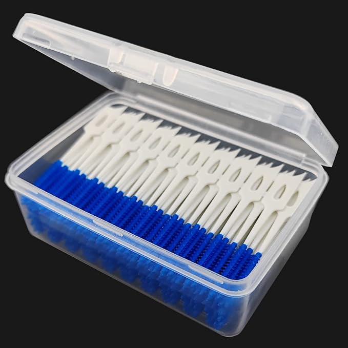 GXXMEI 400PCS Dual-Use Interdental Brushes Soft Silicone Dental Picks Toothpicks Between Teeth Brush, Tooth Flossing Brush for Cleaning Orthodontic Wire Toothbrush Clean Tool