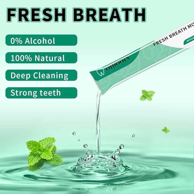 Travel Size Mouthwash Individual Mini Mouth wash for Fresh Breath,for After Meals, Hotels Portable Travel Mouthwash,Bulk Packets 0.4 Fl Oz (Pack of 20)