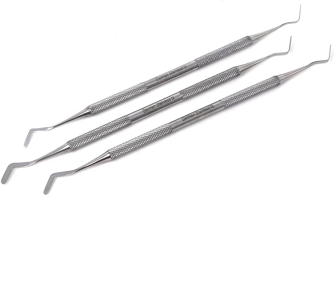 Set of 3 pcs Dental Heidmann Spatula Composite Plastic Filling Restorative Scalers Kit Instruments with Ergonomic Non Slip Handle