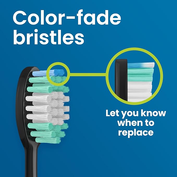 Replacement Toothbrush Heads 10 Pack Compatible with AquaSonic Black Series, Vibe Series Electric Toothbrush, Black