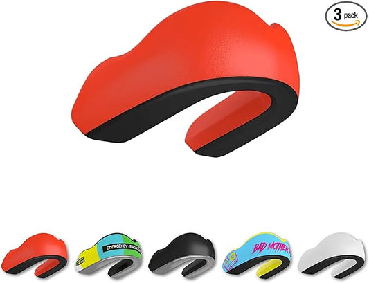 DAMAGE CONTROL Extreme Impact Mouth Guard – Sports Mouthguard for Boxing, MMA, BJJ, Hockey, Rugby, Lacrosse, & More – Mouthpiece for Teeth & Jaw Protection, for Youth & Adults (Adult, Red)