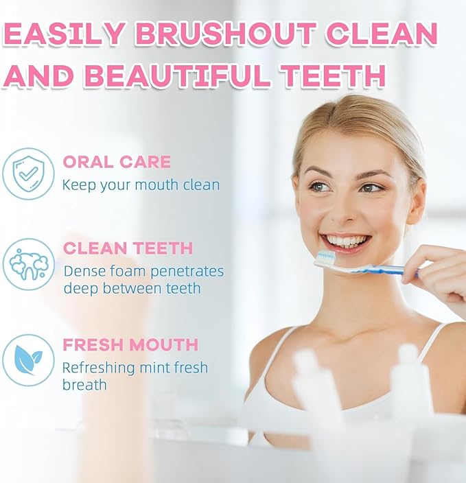 Niacinamide Whitening Toothpaste，Mild Mint for Fresh Breath,24-Hour Fresh Breath,Triple Brightening Niacinamide-Infused Toothpaste，Fluoride-Free Formula Suitable for Sensitive Teeth (1)