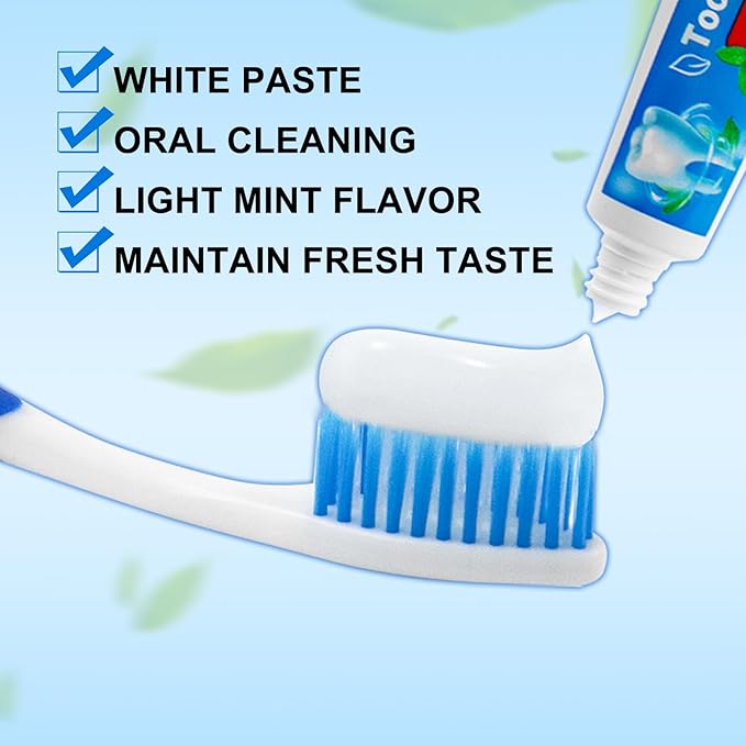 0.176 oz Bulk Travel Size Toothpaste,300 Tubes 5 Grams Extra Small Toothpaste Travel Size Bulk Mint Flavor Mini Disposable Toothpaste for Hotel,Guests,Homeless,School(Too Small,Only be Single Use)
