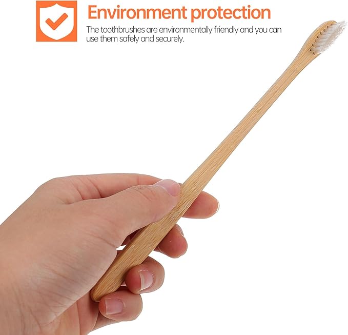 PartyKindom Supple Toothbrushes for Adults 20Pcs Pack, Small Head Soft Bristles, Natural Black and White Handles, Eco-Friendly Oral Care for Travel and Daily Use