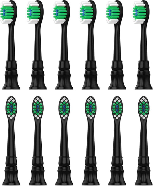 Lanveda Replacement Toothbrush Heads Compatible with Philips Sonicare Replacement Heads, Replacement Brush Head Compatible with Phillips Sonicare 4100 5100 5300 6100 Electric Toothbrush, 12 Pack