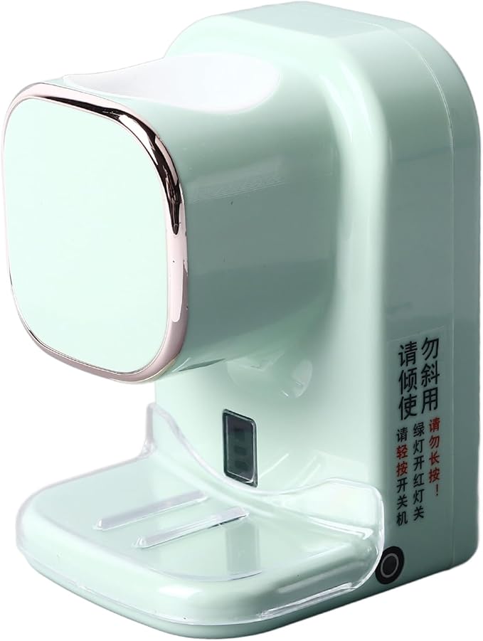 Electric Toothpaste Dispenser, Automatic Toothpaste Squeezer, Wall Mounted with 3 Toothbrush Slots and Holder, Smart Bathroom Accessories Stylish Decor (Green)