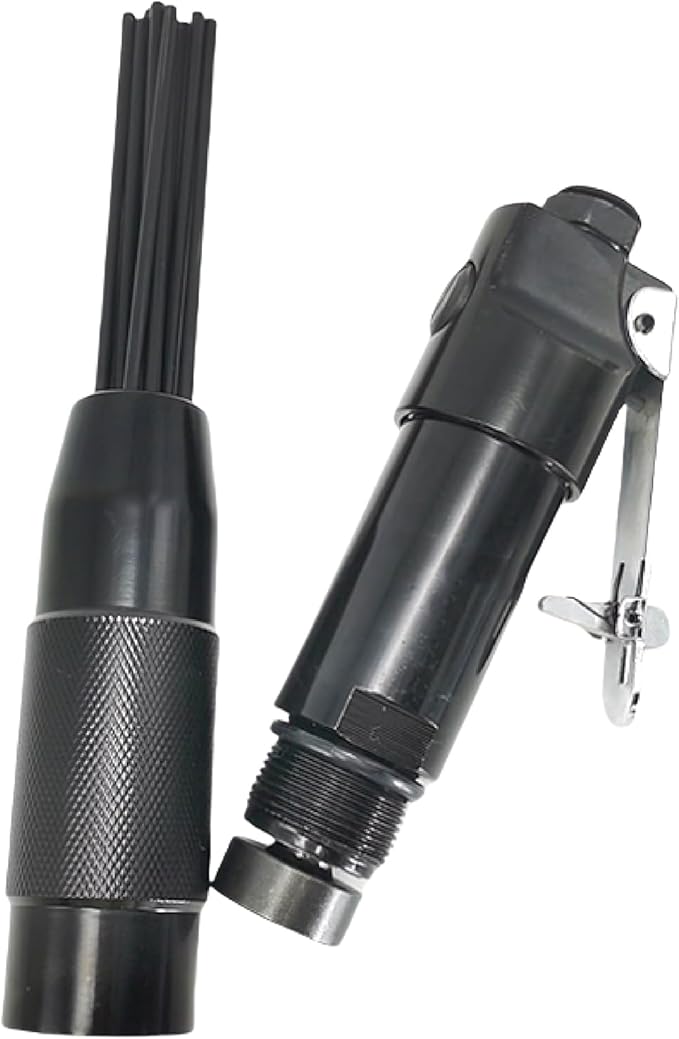 Compact Air Needle Scaler - Mini Pneumatic Tool for Rust, Paint & Welding Residue Removal on Metal Cleaning