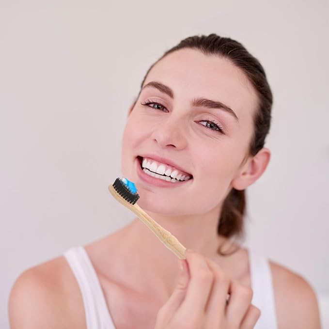 VICASKY 4pcs Toothbrush Set with Extra Soft Bristles, Black Curved Head Design, Portable Eco-Friendly Manual Toothbrushes for Adults, Travel Use, Soft Handle