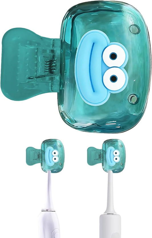 Upgrade Travel Toothbrush Head Covers Toothbrush Protector Cap Brush Pod Case Protective Portable Plastic Clip for Household Travel, Bathroom, School, Camping, Business (K, 4 Pack)